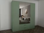 Swindon Green 4 Door 180cm Wardrobe - Image 3