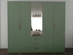 Swindon Green 5 door 200cm wardrobe