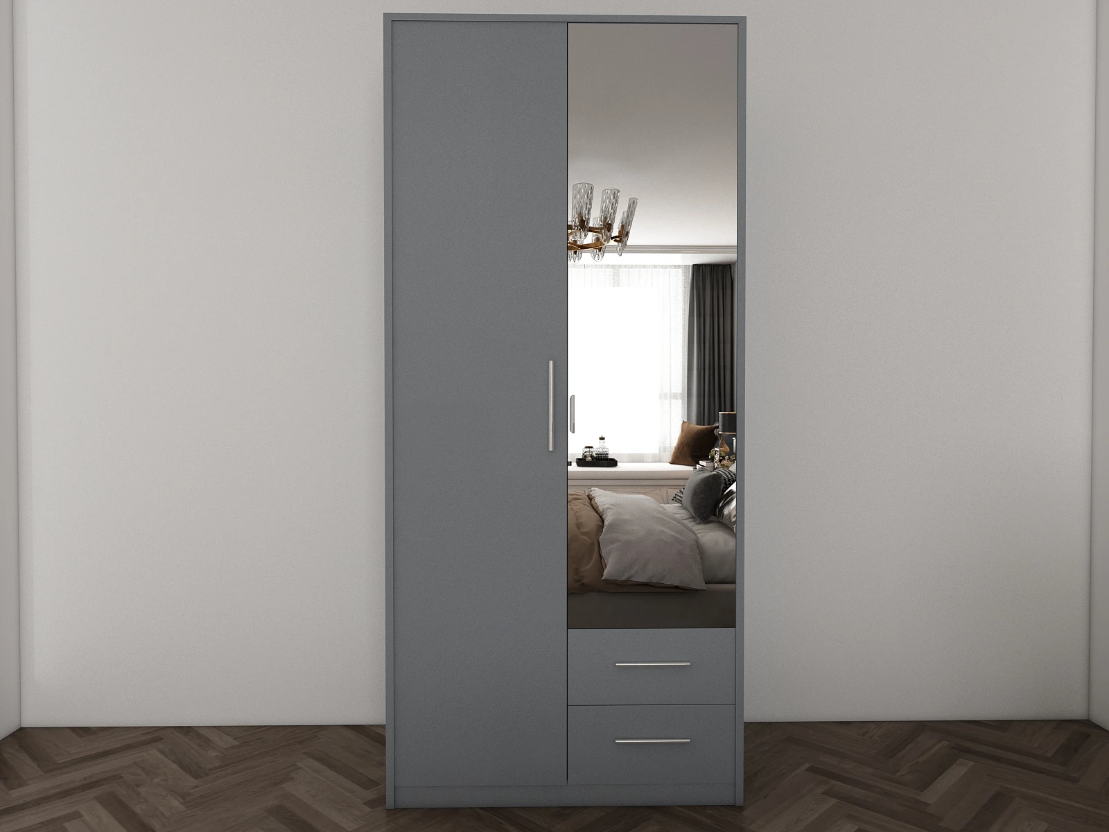 171-1752872471-687ab6177666e-w-main.webp Swindon Grey 2 Door Wardrobe - Image 1