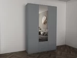 Swindon Grey 3 door 120cm wardrobe - Image 3