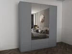 Swindon Grey 4 Door 180cm Wardrobe - Image 4