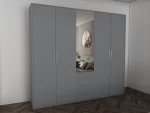Swindon Grey 5 Door 200cm Wardrobe