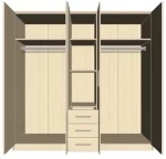 Swindon Grey 5 Door 200cm Wardrobe - Image 4
