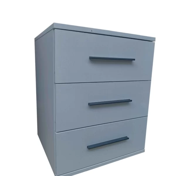 swindon Grey  3 Drawer Bedside