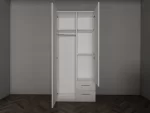 swindon white 2 Door wardrobe - Image 2