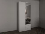 swindon white 2 Door wardrobe - Image 3