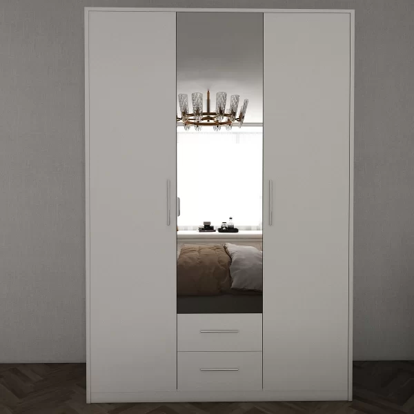 swindon white 3 Door  135cm wardrobe