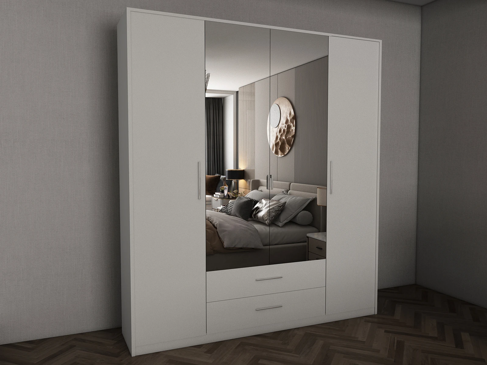 181-1752870391-687aadf70f4ee-w-main.webp Swindon White 4 Door 180cm Wardrobe - Image 1