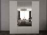 Swindon White 4 Door 180cm Wardrobe - Image 3