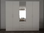 Swindon white 5 door 200cm wardrobe