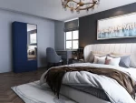 Swindon Blue 2 Door Wardrobe - Image 3