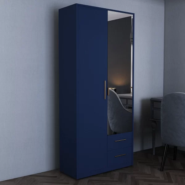Swindon Blue 2 Door Wardrobe