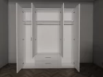 Swindon Blue 4 Door 180cm Wardrobe - Image 2