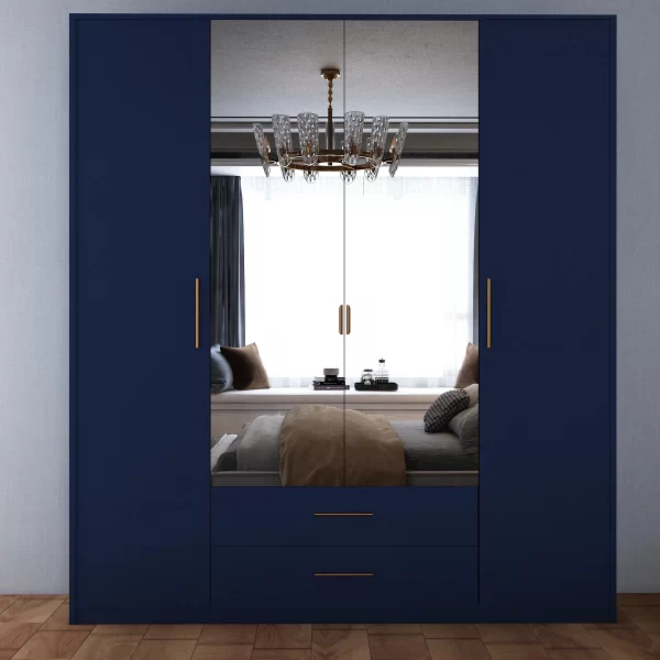 Swindon Blue 4 Door 180cm Wardrobe