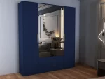 Swindon Blue 4 Door 180cm Wardrobe - Image 4