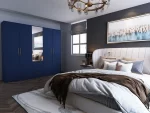 Swindon blue 5 door 200cm wardrobe