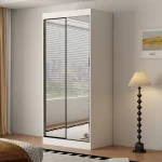 Oracle 2 Door Full Mirror 100CM  sliding wardrobe - Image 2