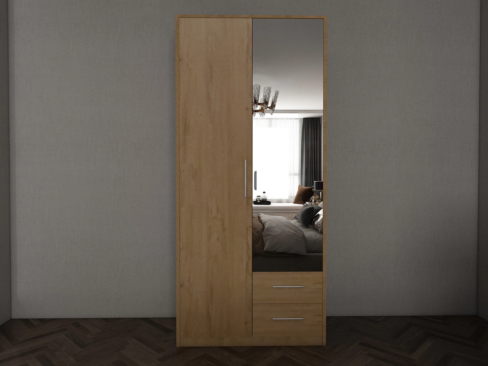192-1752869526-687aaa9686471-w-main.webp Swindon oak 2 Door Wardrobe - Image 1