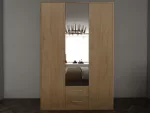 Swindon Oak 3 door 120cm wardrobe