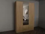 Swindon Oak 3 door 120cm wardrobe - Image 3