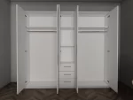 Swindon oak 5 door 200cm wardrobe - Image 2
