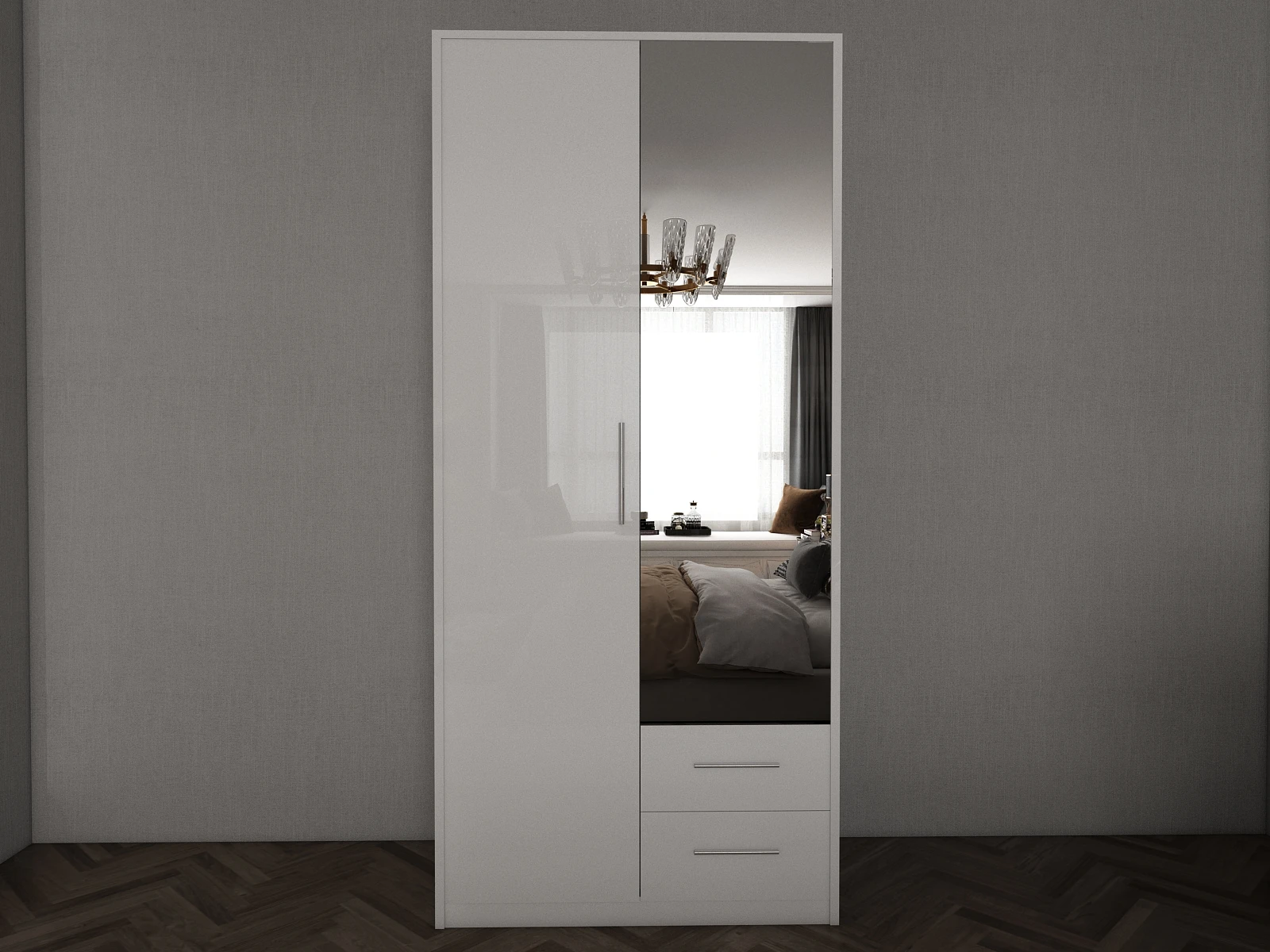 199-1752869000-687aa88837e78-w-main.webp Swindon Gloss White 2 Door Wardrobe - Image 1