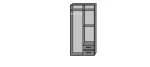 GAMMA 111 209 2 Door 2 Drawer Oak and gloss white - Image 2