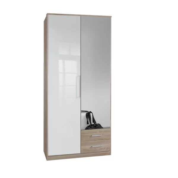GAMMA 111 209 2 Door 2 Drawer Oak and gloss white