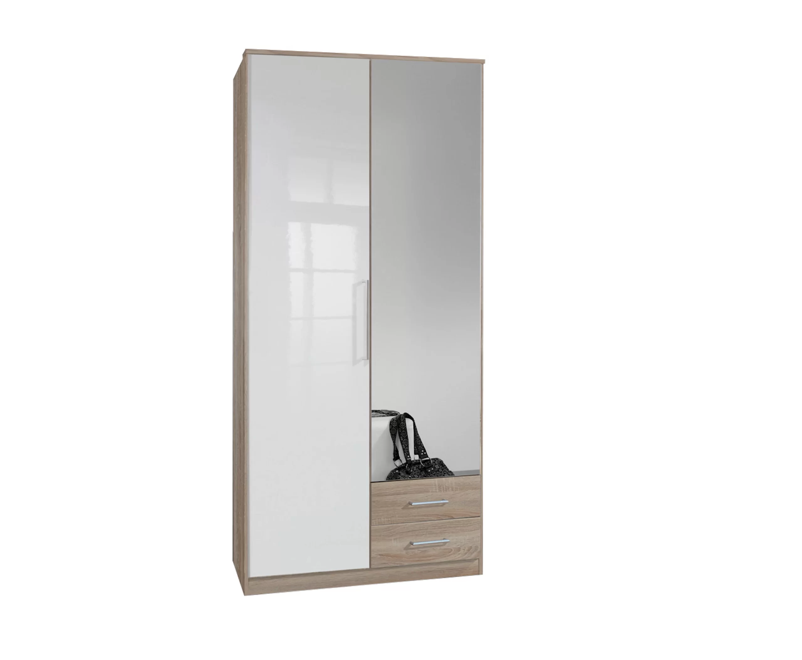 2-1752845602-687a4d220548d-w-main.webp GAMMA 111 209 2 Door 2 Drawer Oak and gloss white - Image 1