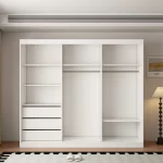 Pacific 3 Door Gloss White 250CM  sliding wardrobe - Image 2