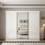 Pacific 3 Door Gloss White 250CM  sliding wardrobe - Image 4