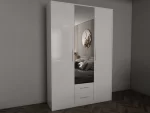 Swindon Gloss White 3 door 120cm wardrobe