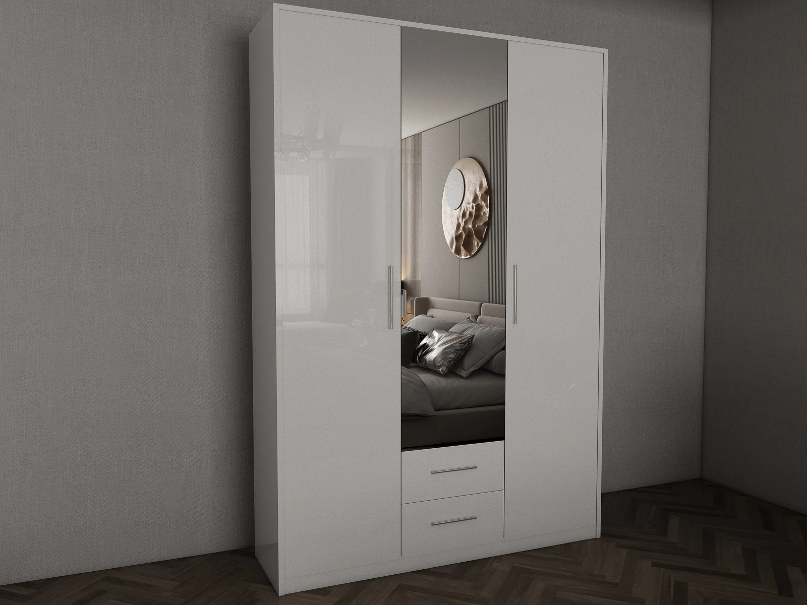 200-1752868951-687aa857eafa5-w-main.webp Swindon Gloss White 3 door 120cm wardrobe - Image 1