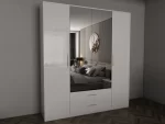 Swindon Gloss white 4 Door 180cm Wardrobe