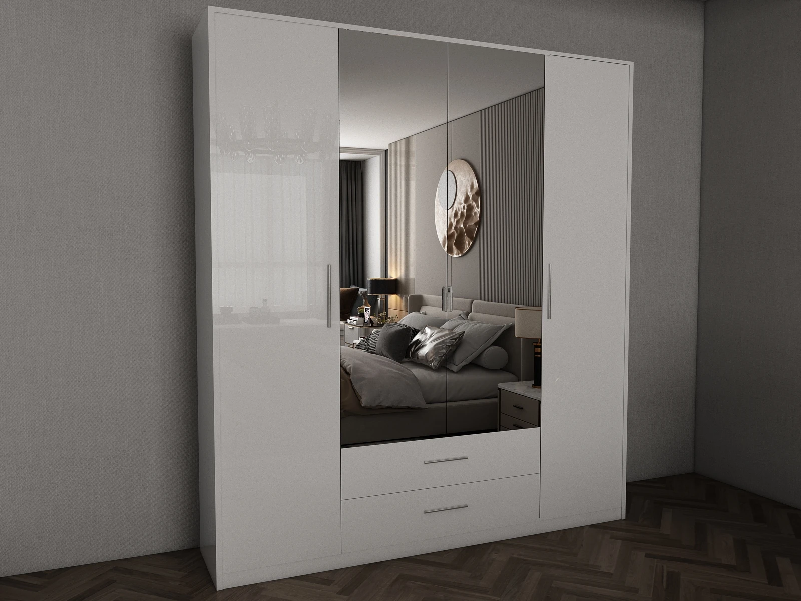 202-1752868828-687aa7dc65c35-w-main.webp Swindon Gloss white 4 Door 180cm Wardrobe - Image 1