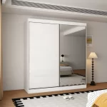 Pacific 2 Door Gloss White 200CM  sliding wardrobe - Image 2