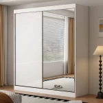 Pacific 2 Door Gloss White 200CM  sliding wardrobe - Image 3