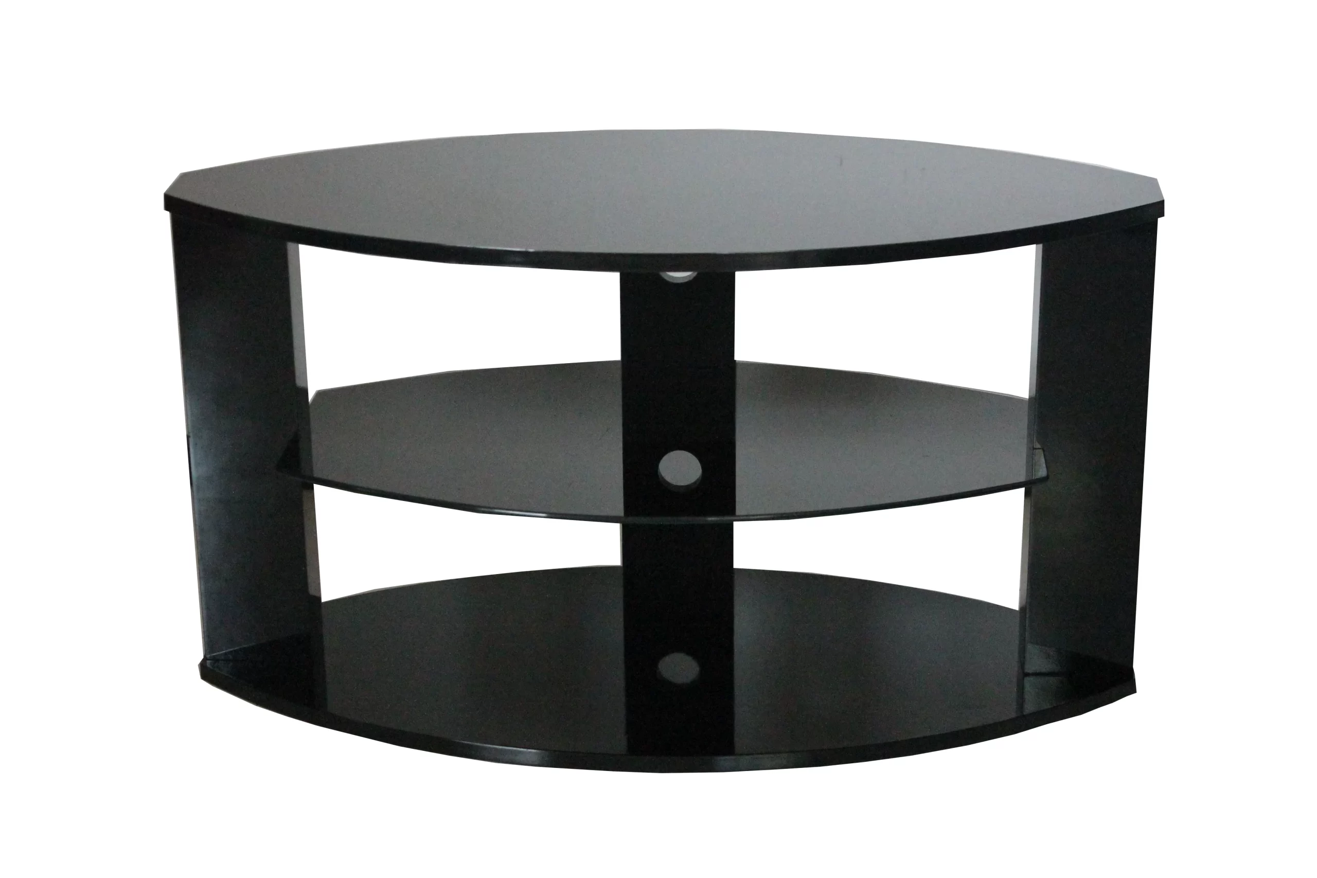 222-1751564027-6866befbd9b2f-w-main.webp OVAL TS1251A BLACK 3 SHELVES TV STAND - Image 1