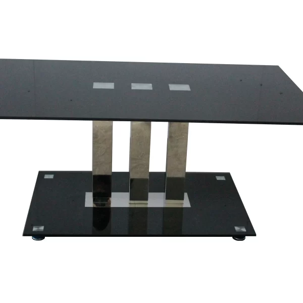 Naples ct12007b black glass coffee table