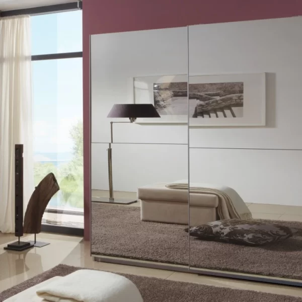 QUEEN 180 Sliding Full Mirror White