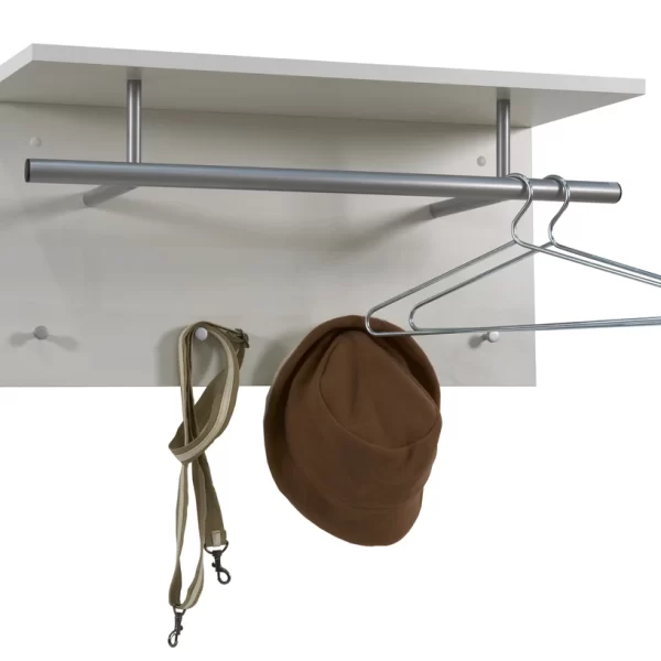 Spot up High Gloss White wall-Mounted Coat Stand