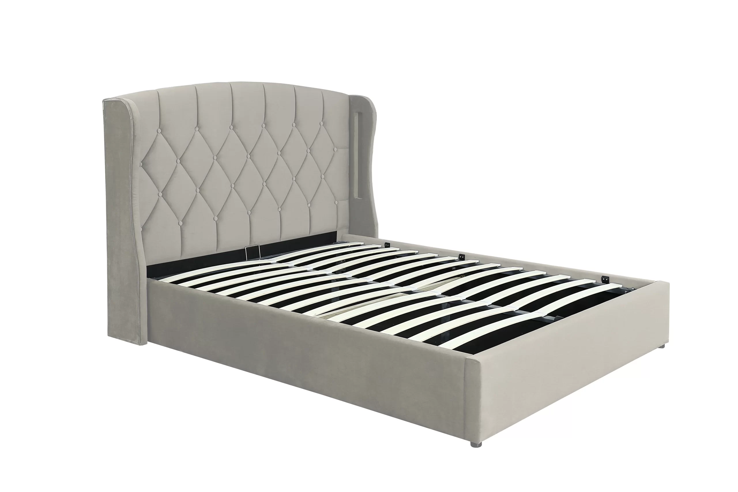 280-1752697420-68780a4ccd572-w-main.webp Mayfair Ottoman kingsize Bed Frame Silver - Image 1