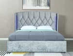 Mayfair Ottoman kingsize Bed Frame Crush Silver - Image 2