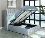 Mayfair Double size Crush Silver Bed Frame with led lights - Image 3