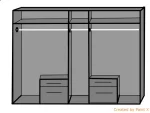 Fly 5 door 1 Mirror 4 drawer White 406572 - Image 2