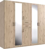 Dillingen 5 Door wardrobe viking Oak - Image 4