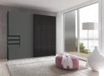 saigon 225cm Graphite With Glass Black door