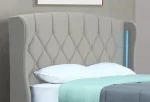 Mayfair Double size Silver Bed Frame with led lights - Image 3