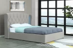 Mayfair Double size Silver Bed Frame with led lights - Image 4