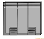 Fly 6 door 2 Mirror 4 drawer white 406573